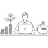 副業収入を新NISAで資産運用するイメージイラスト